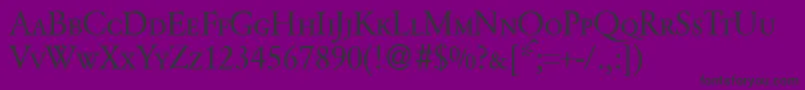 GarondcapsdbNormal-fontti – mustat fontit violetilla taustalla