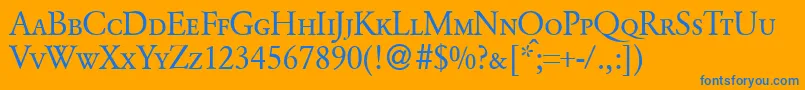 GarondcapsdbNormal Font – Blue Fonts on Orange Background
