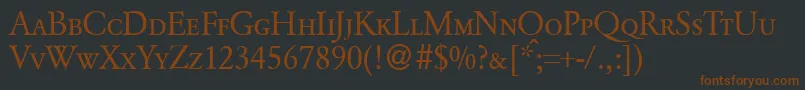GarondcapsdbNormal Font – Brown Fonts on Black Background