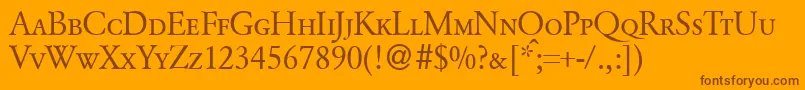 GarondcapsdbNormal Font – Brown Fonts on Orange Background