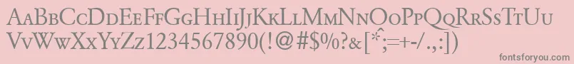 GarondcapsdbNormal Font – Gray Fonts on Pink Background