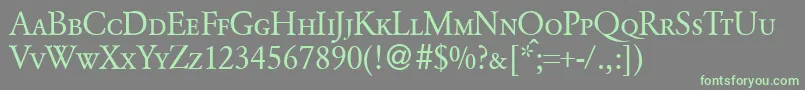 GarondcapsdbNormal Font – Green Fonts on Gray Background