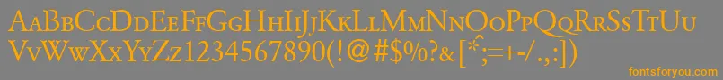 GarondcapsdbNormal Font – Orange Fonts on Gray Background