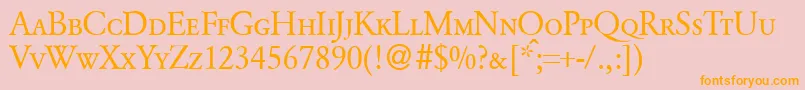 GarondcapsdbNormal Font – Orange Fonts on Pink Background