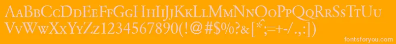 GarondcapsdbNormal Font – Pink Fonts on Orange Background