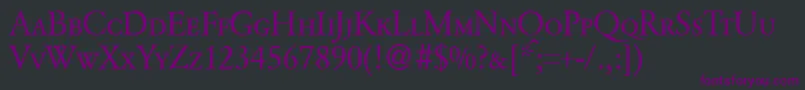 GarondcapsdbNormal Font – Purple Fonts on Black Background