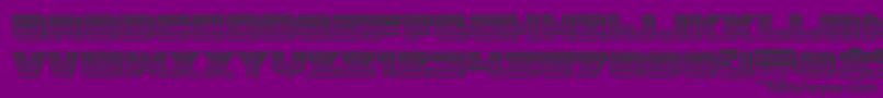 Czcionka Banjinchrome – czarne czcionki na fioletowym tle