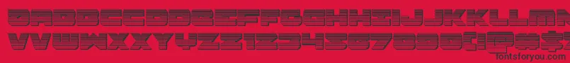 Banjinchrome Font – Black Fonts on Red Background