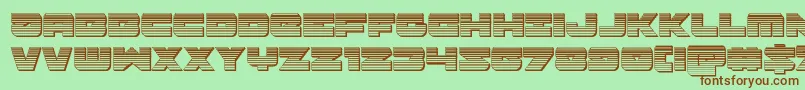 Шрифт Banjinchrome – коричневые шрифты на зелёном фоне