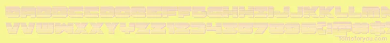 Banjinchrome Font – Pink Fonts on Yellow Background