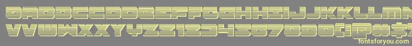 Banjinchrome Font – Yellow Fonts on Gray Background