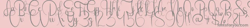 EmanuelaBold Font – Gray Fonts on Pink Background