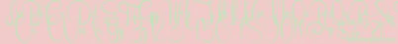 EmanuelaBold Font – Green Fonts on Pink Background