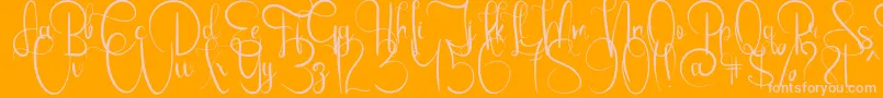 EmanuelaBold Font – Pink Fonts on Orange Background