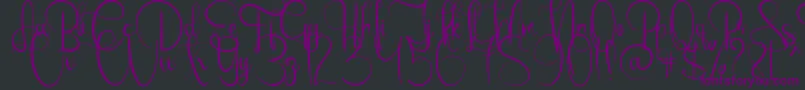 EmanuelaBold Font – Purple Fonts on Black Background
