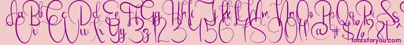 EmanuelaBold Font – Purple Fonts on Pink Background