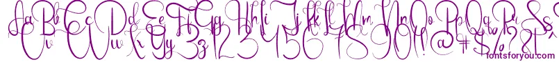 EmanuelaBold Font – Purple Fonts on White Background