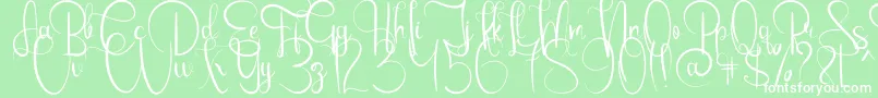 EmanuelaBold Font – White Fonts on Green Background