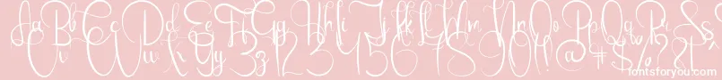 EmanuelaBold Font – White Fonts on Pink Background