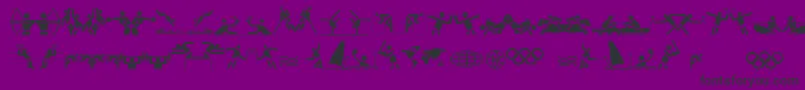 OlympiconsRegular Font – Black Fonts on Purple Background