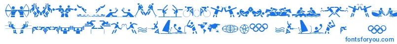 OlympiconsRegular Font – Blue Fonts on White Background