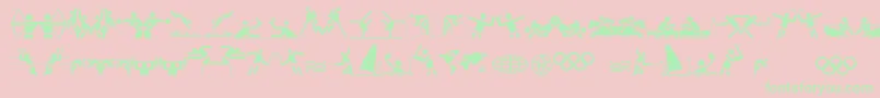 Police OlympiconsRegular – polices vertes sur fond rose