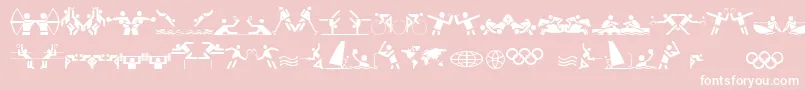 フォントOlympiconsRegular – ピンクの背景に白い文字