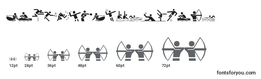 Größen der Schriftart OlympiconsRegular