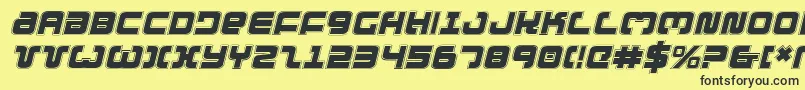 Шрифт Exedoreci – чёрные шрифты на жёлтом фоне