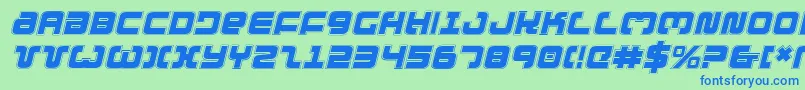 Exedoreci Font – Blue Fonts on Green Background