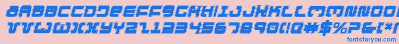 Exedoreci Font – Blue Fonts on Pink Background