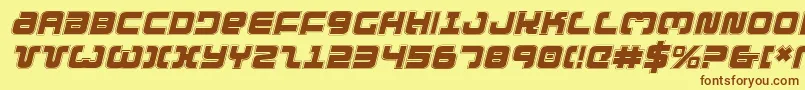 Шрифт Exedoreci – коричневые шрифты на жёлтом фоне