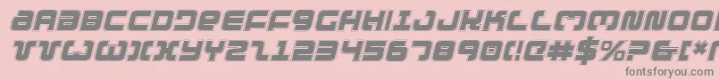 Exedoreci-fontti – harmaat kirjasimet vaaleanpunaisella taustalla