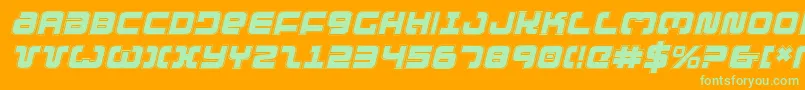Exedoreci Font – Green Fonts on Orange Background