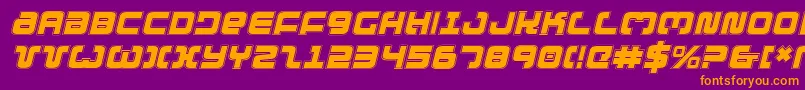 Exedoreci Font – Orange Fonts on Purple Background