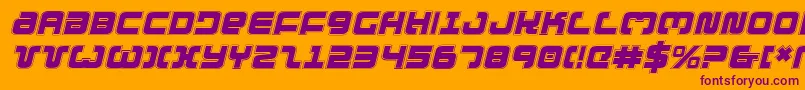 Шрифт Exedoreci – фиолетовые шрифты на оранжевом фоне