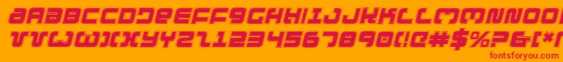 Exedoreci Font – Red Fonts on Orange Background