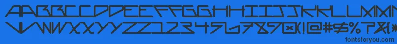 AsteriskRounded Font – Black Fonts on Blue Background