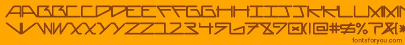 Police AsteriskRounded – polices brunes sur fond orange