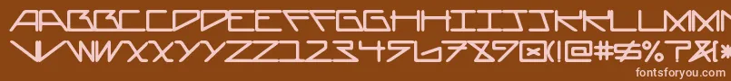 Шрифт AsteriskRounded – розовые шрифты на коричневом фоне