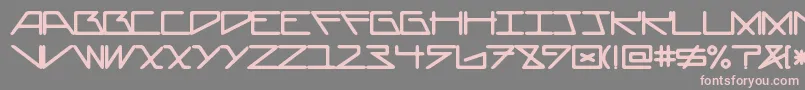 Шрифт AsteriskRounded – розовые шрифты на сером фоне