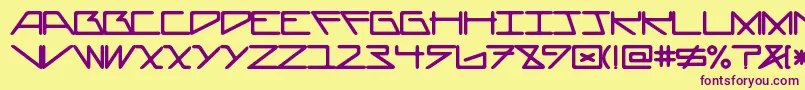 Police AsteriskRounded – polices violettes sur fond jaune