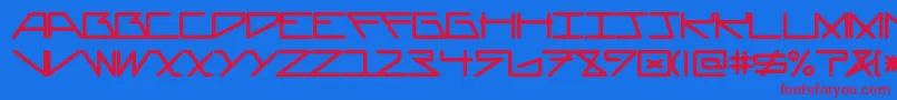 Police AsteriskRounded – polices rouges sur fond bleu
