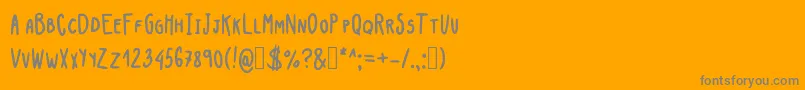 フォントKap – オレンジの背景に灰色の文字