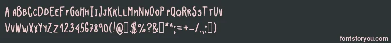 Czcionka Kap – różowe czcionki na czarnym tle