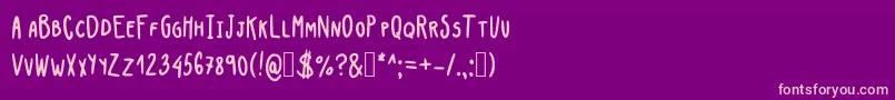 Kap Font – Pink Fonts on Purple Background