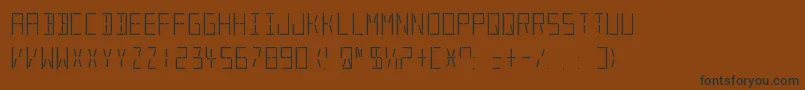 LedSas-Schriftart – Schwarze Schriften auf braunem Hintergrund
