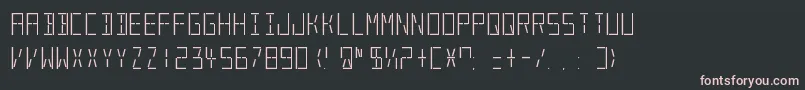 LedSas Font – Pink Fonts on Black Background