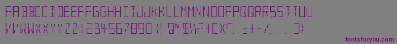 LedSas Font – Purple Fonts on Gray Background