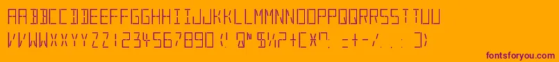 LedSas Font – Purple Fonts on Orange Background